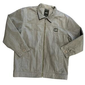 Rip Curl Mirage Freeline Mens Size Large Gray Full Zip Flannel Lined Jacket